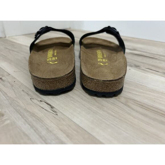 Birkenstock Madrid Black Sandals Womens Size 39 US L8 Narrow Excellent Condition - Picture 3 of 7
